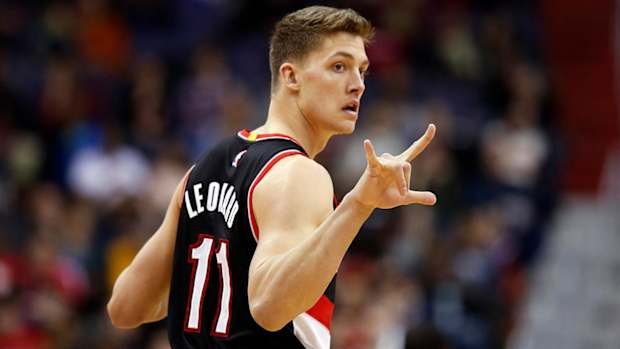 Meyers Leonard with the Portland Trail Blazers