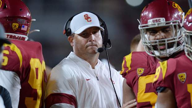 USC coach Clay Helton