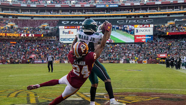 Josh Norman TD Eagles Brad Mills-USA TODAY Sports