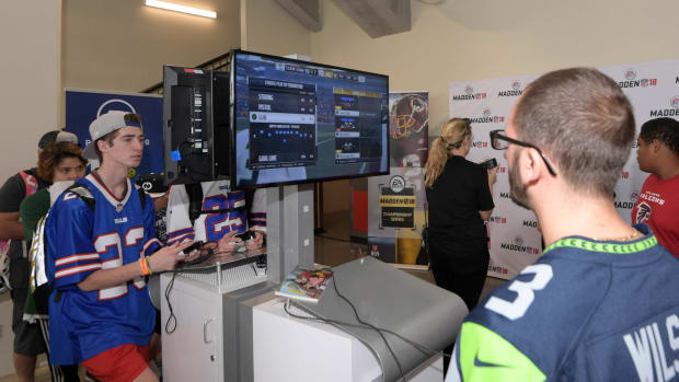 Jan 27, 2018; Kissimmee, FL, USA; Fans play Madden NFL 18-video game by EA Sports at the 2018 Pro Bowl Experience at ESPN Wide World of Sports.
