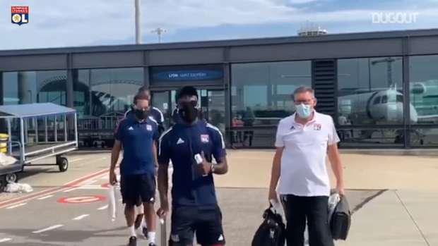 Olympique Lyonnais' departure to Lisbon