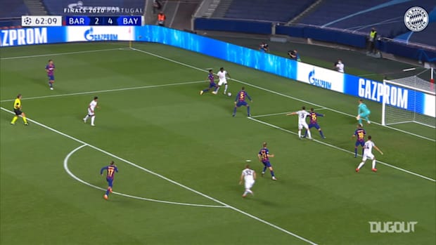 Alphonso Davies' incredible run and assist vs FC Barcelona