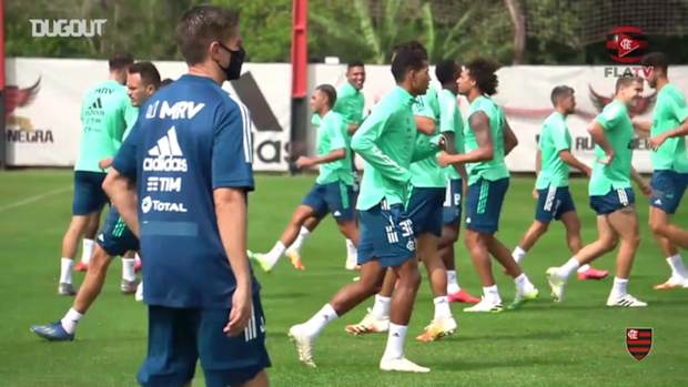 Flamengo's last training session before Grêmio clash