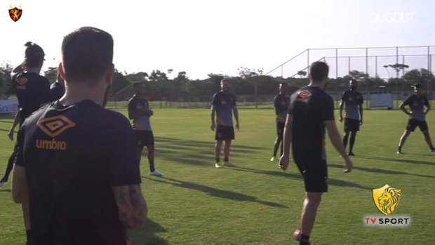 Sport Recife's last training session before Santos clash