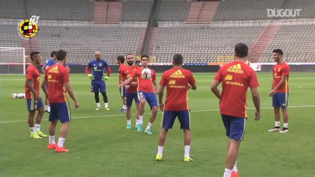 Spain players’ keep-ups