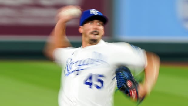 Kyle Zimmer KC v CLE 2020-09-02 (Jay Biggerstaff)  USATSI_14870209