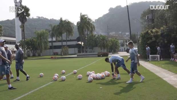 Santos' last training session before face Olimpia