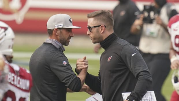 Kliff Kingsbury Kyle Shanahan © Kyle Terada-USA TODAY Sports
