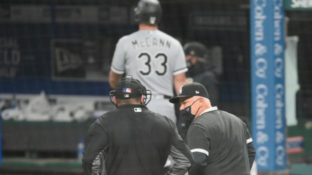 Ricky Renteria gets ejected 9I L v CLE 2020-09-21 (David Richard) USATSI_14963046