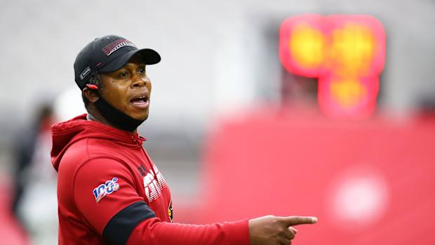 Arizona Cardinals defensive coordinator Vance Joseph during training camp at State Farm Stadium.