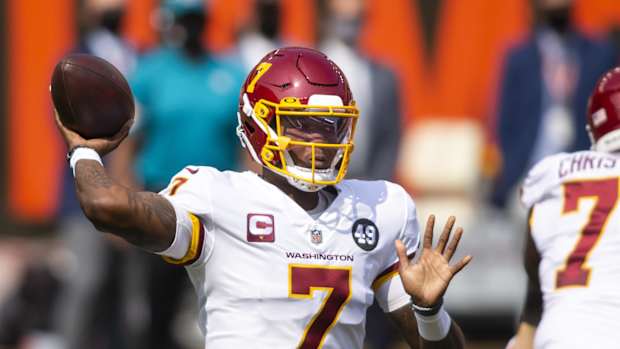 Haskins Good Release © Scott Galvin-USA TODAY Sports