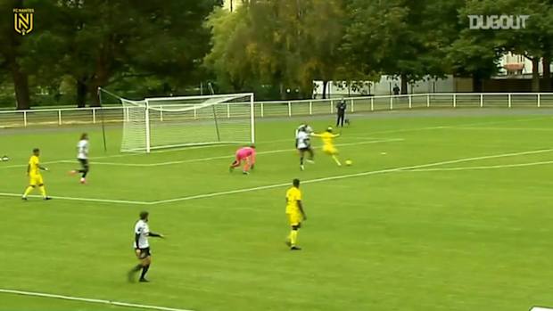 Augustin's first goal with Nantes in a friendly game against Angers