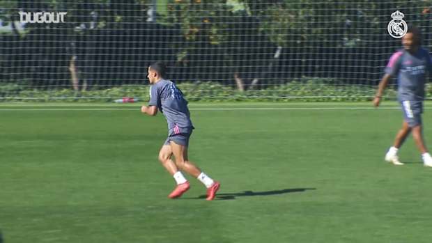 Nacho, Marcelo, Isco; great goals during shooting and finishing drills 