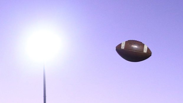 High School Football in air