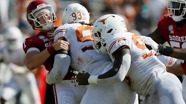 Spencer Rattler-Texas sack