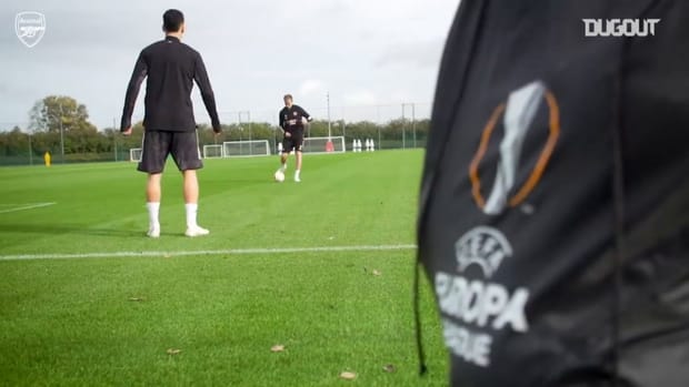 Martinelli on the training ground as Arsenal prepare for Dundalk