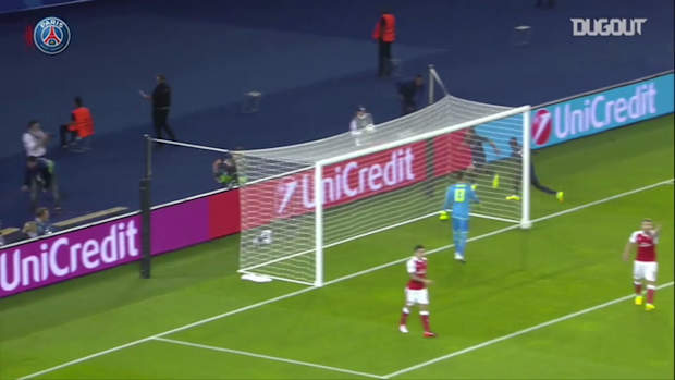 Edinson Cavani scored Paris Saint-Germain's fastest goal in Champions League