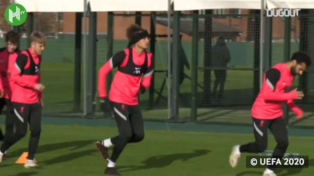 Liverpool train ahead of Atalanta Champions League clash