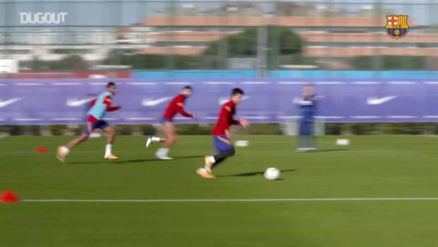 Training matches in FC Barcelona training