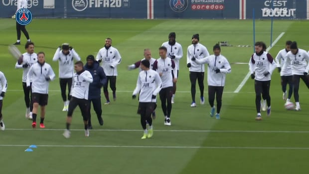 Paris Saint-Germain's last training session before the match against Başakşehir