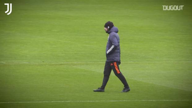 Juventus' last training ahead of Barcelona clash
