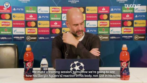 Guardiola gives update on Agüero's fitness
