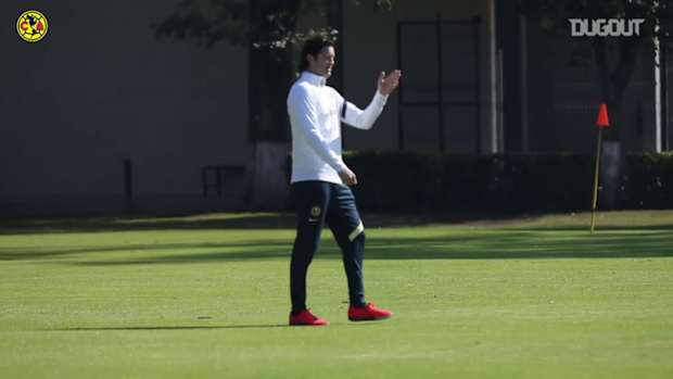 Solari joins his players in gym session