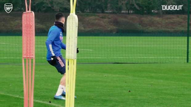 Martinelli in training as Arsenal prepare for Crystal Palace