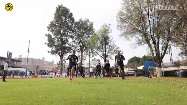 Solari takes part in América’s warm-up