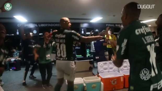 Palmeiras' dressing room celebrations after 2020 Libertadores title