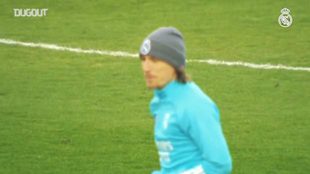 Last training session before facing Getafe