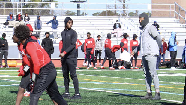 Cam Newton Coaching his 15U 7v7 Team