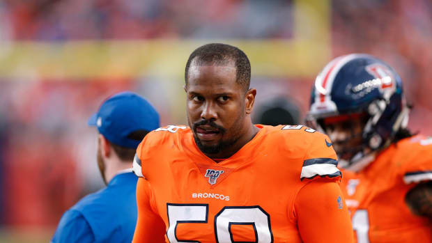 Denver Broncos outside linebacker Von Miller (58) in the third quarter against the Detroit Lions at Empower Field at Mile High.