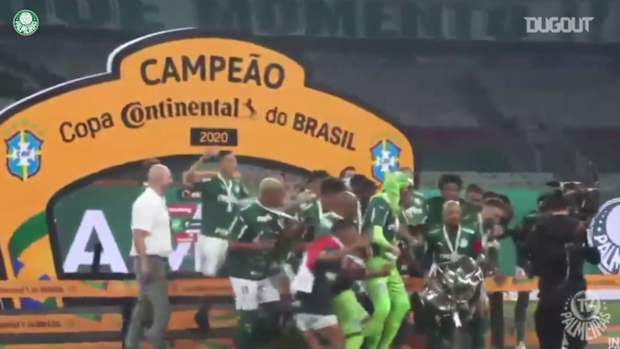 Palmeiras celebrate with Brazil Cup trophy