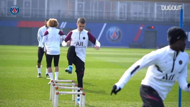 Paris Saint-Germain's last training session before FC Barcelona clash