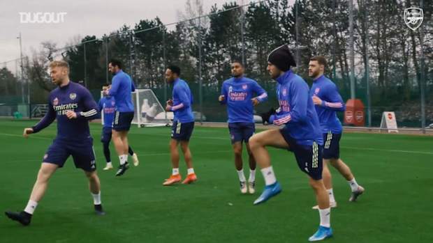 Behind the scenes: Arsenal in training ahead of West Ham showdown