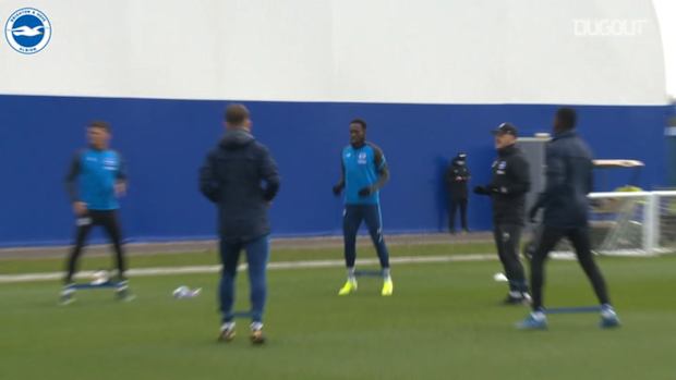 Brighton stars in training over the international break