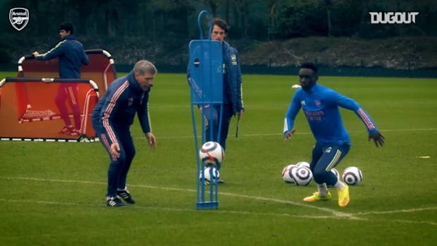 Balogun, Martinelli & Nelson shooting session during international break