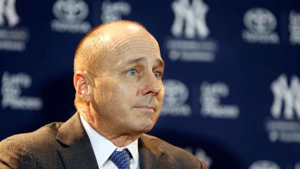 Brian Cashman looking serious