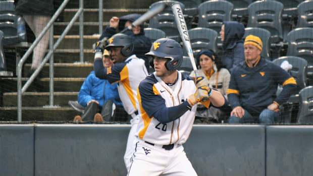 West Virginia left fielder/pitcher Braden Zarbnisky