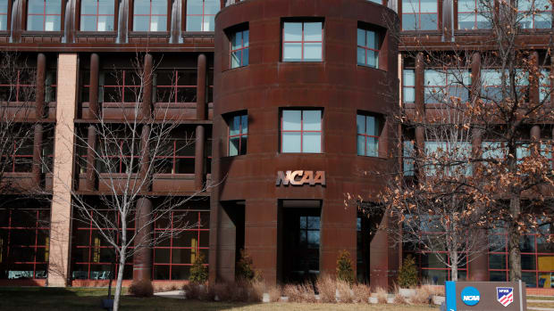 The NCAA Headquarters is seen after the cancellation of the Division I men's and women's 2020 basketball tournaments as well as all remaining winter and spring NCAA championships due to the Covid 19 coronavirus pandemic.