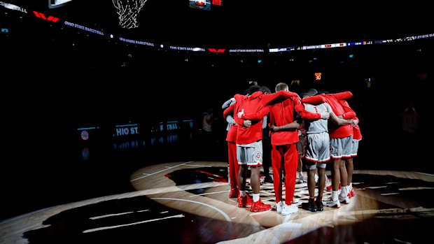 Ohio State Men's Basketball Huddle