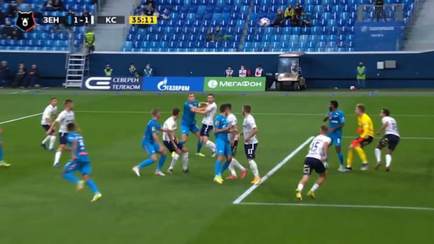 Cluadinho’s first assist with Zenit
