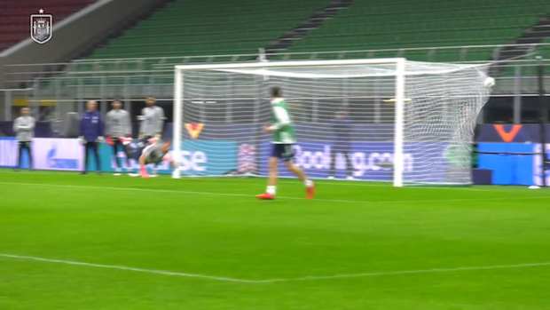 Spain train at San Siro ahead of Nations League semi-final