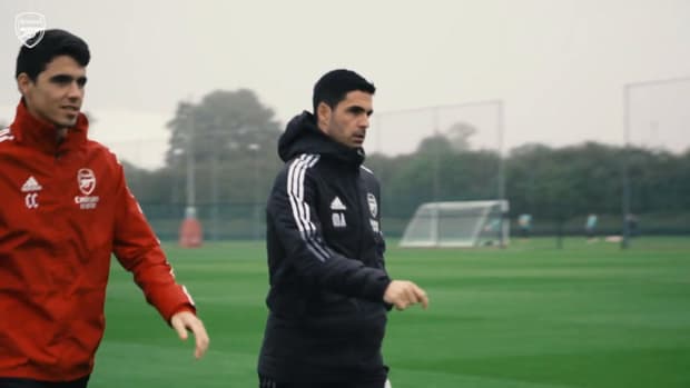 Behind the scenes: Jack Wilshere takes part in Arsenal training
