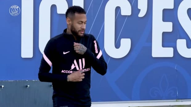 Messi and Neymar in training session ahead of Lille