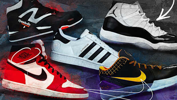 Air Jordans, Puma, Addias and Nike sneakers