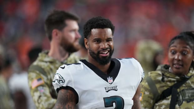 Darius Slay after his 83-yard TD on a fumble return in Denver