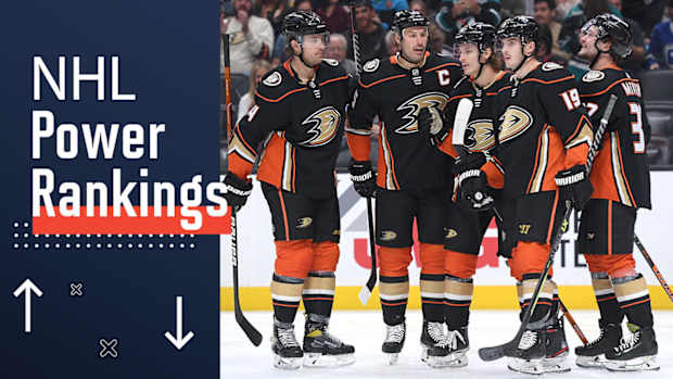 Ducks players celebrate
