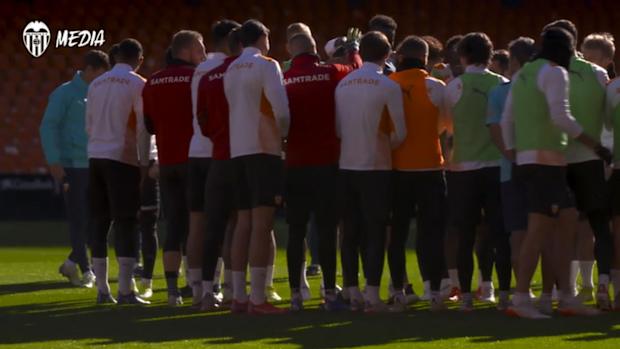 Valencia’s last training before facing Rayo